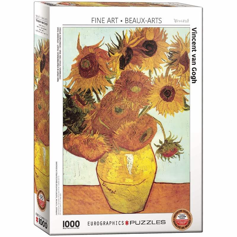 Van Gogh 1000-Piece Jigsaw Puzzle (Sunflowers)